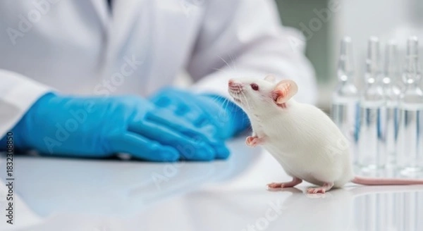 Fototapeta Mouse in laboratory research