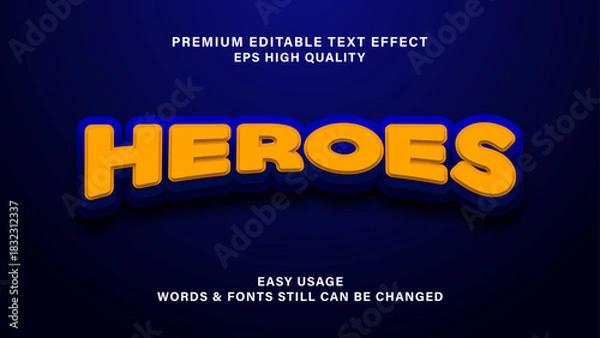 Obraz Heroes Editable Text Effect