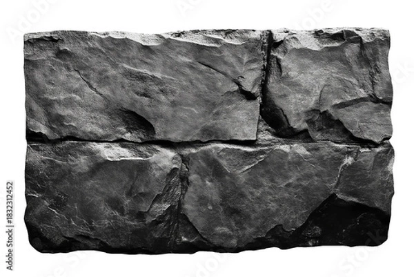 Obraz Abstract grunge concrete wall distressed texture isolated on white or transparent PNG background. Perfect for overlays, urban designs, and architectural projects. Premium stock image asset.