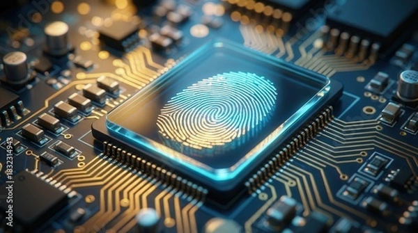 Obraz Innovative Fingerprint Scanner on Microchip Technology