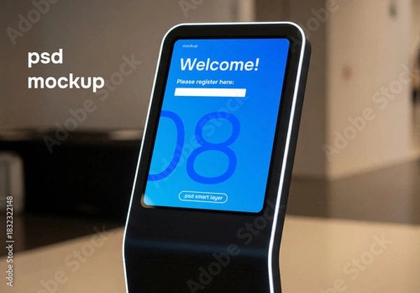 Obraz A digital registration or information display mount