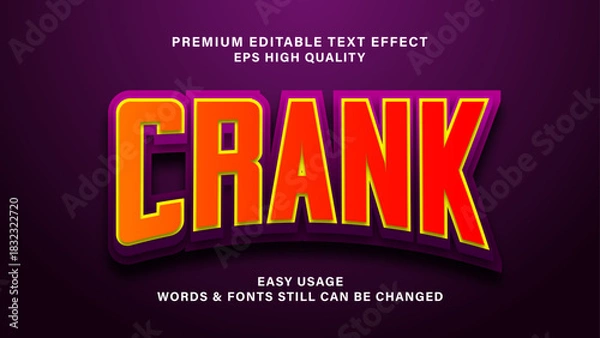 Obraz Crank editable text effect
