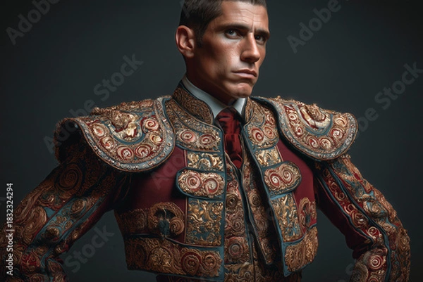 Obraz Very handsome traditional Spanish bullfighter 