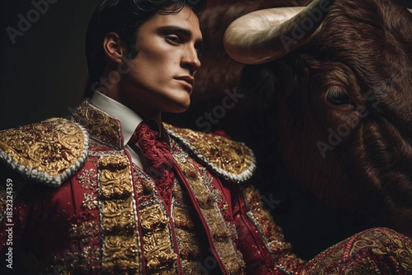 Obraz Very handsome traditional Spanish bullfighter 