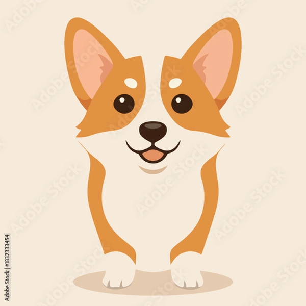 Obraz Happy Corgi Cartoon Icon