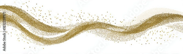 Obraz Golden Glitter Wave Background