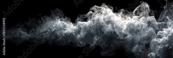 Obraz Smoke Trail on Black Background