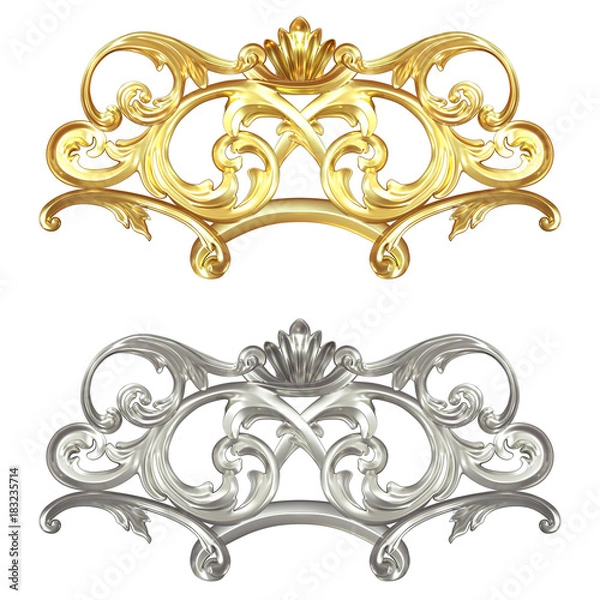 Obraz gold and silver