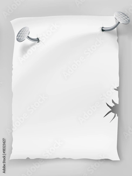 Fototapeta nailed paper vector