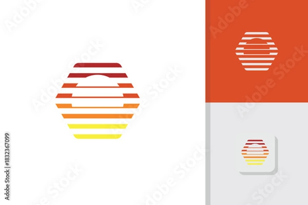 Obraz sunset logo design illustration vector template