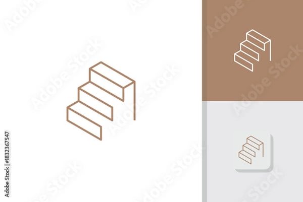 Obraz interior stair logo design illustration vector template