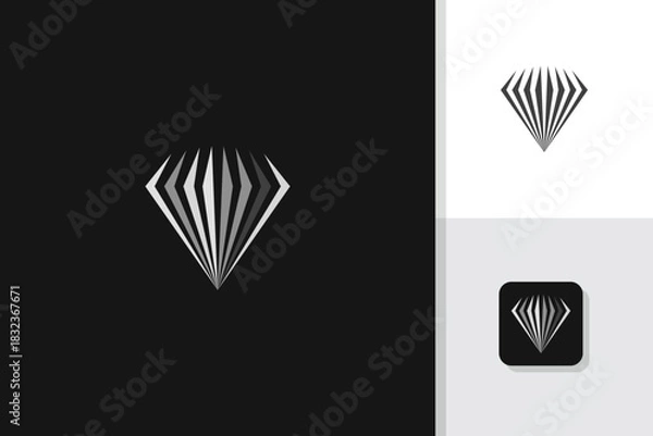 Obraz abstract diamond logo design illustration vector template