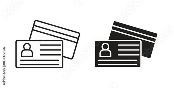 Fototapeta Personal documents icon concept set. Simple icon collection