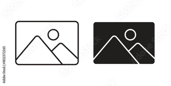 Fototapeta Picture icon concept set. Simple icon collection