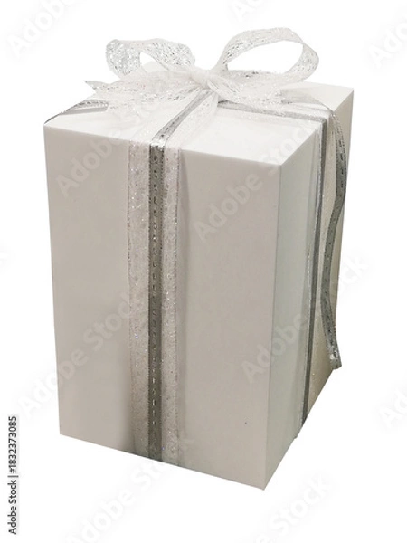 Fototapeta White gift box isolated