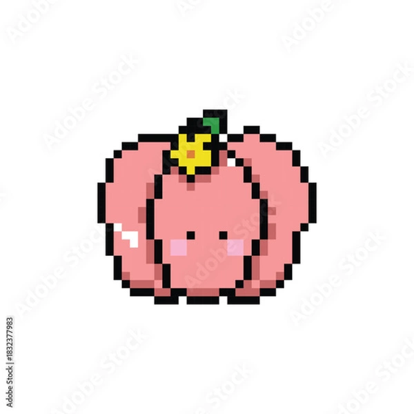 Fototapeta Cute peppers character illustration pixel art design