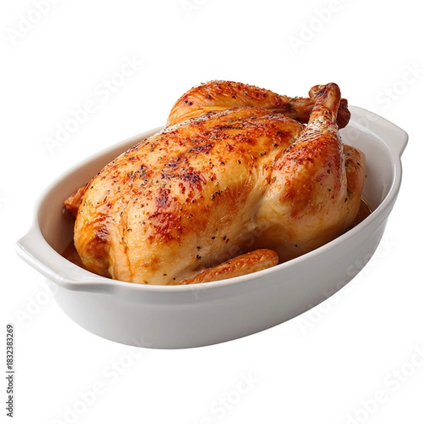 Obraz Baked turkey isolated on transparent background