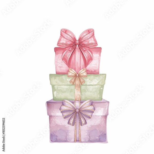 Fototapeta pink gift box