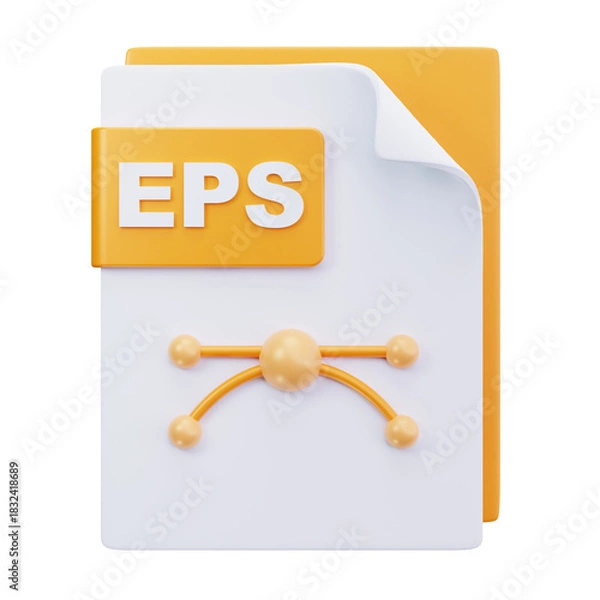 Fototapeta 3D EPS Vector Graphic File Icon