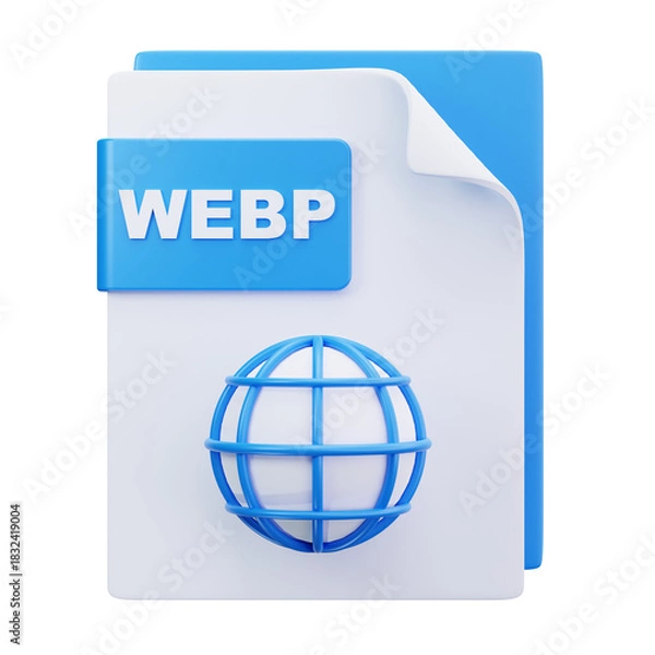 Fototapeta 3D WEBP Image Web File Icon