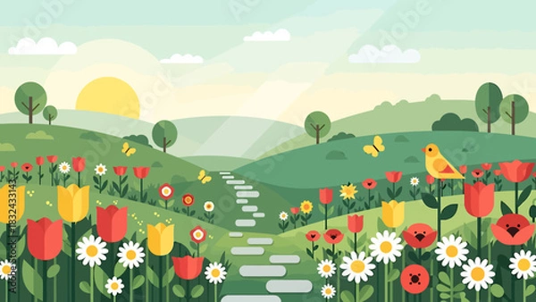 Obraz Abstract image of a dynamic color blend and flowing lines symbolizing energy movement and future technology