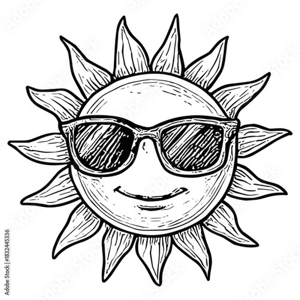 Obraz Sun with Sunglasses