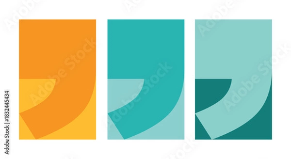 Fototapeta Design template comma unique abstract