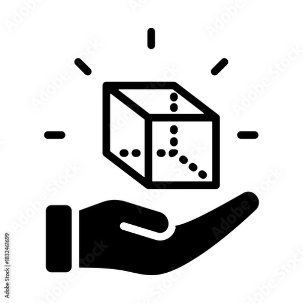 Fototapeta Prototype Icon - Solid Black