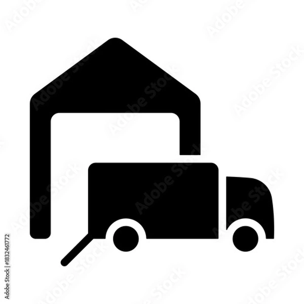 Obraz Loading Dock Icon - Solid Black
