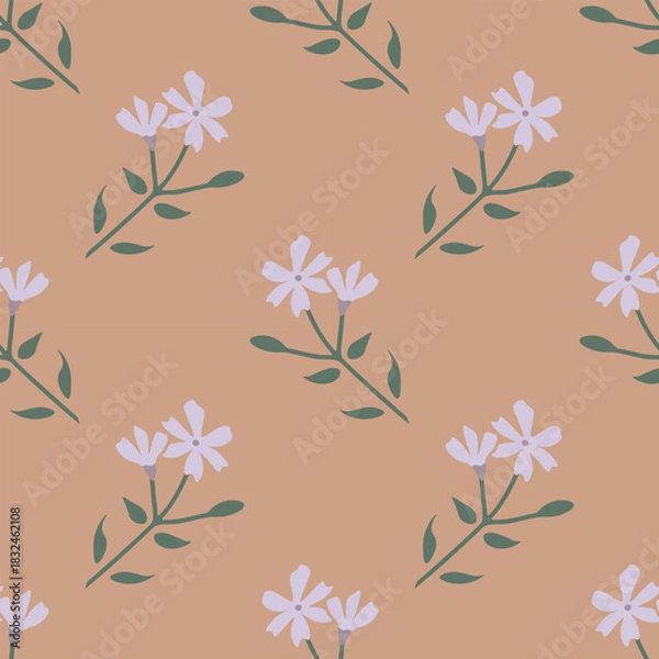 Obraz White jasmine decorative vector pattern