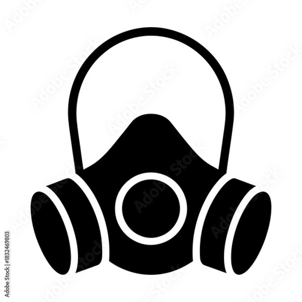 Obraz respirator mask glyph icon