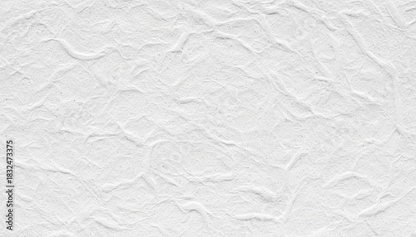 Fototapeta White textured paper background with subtle wrinkles fiber details soft natural surface minimalist backdrop suitable for design and craft projects Background Concept