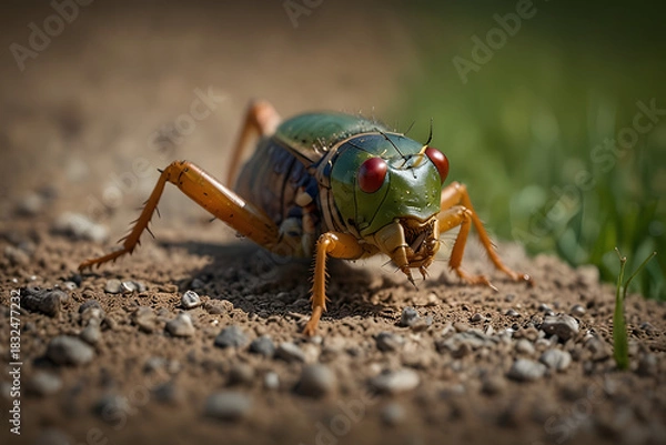Obraz green shield cricket
