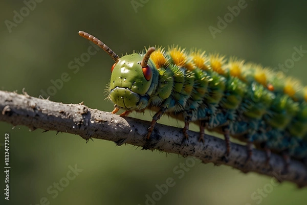 Obraz closed up caterpillar