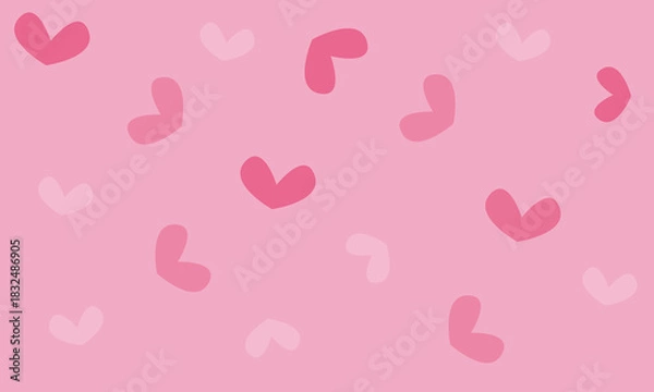 Fototapeta pink hearts background