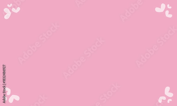 Obraz hearts shape border with pink background