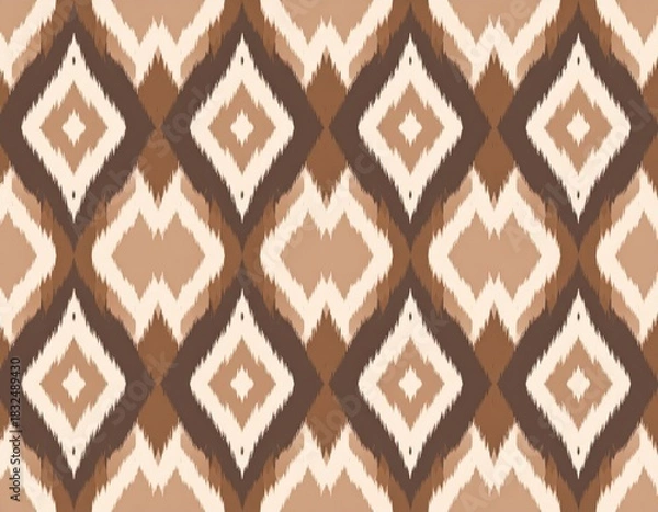 Obraz Neutral Geometric Diamond Textile Design