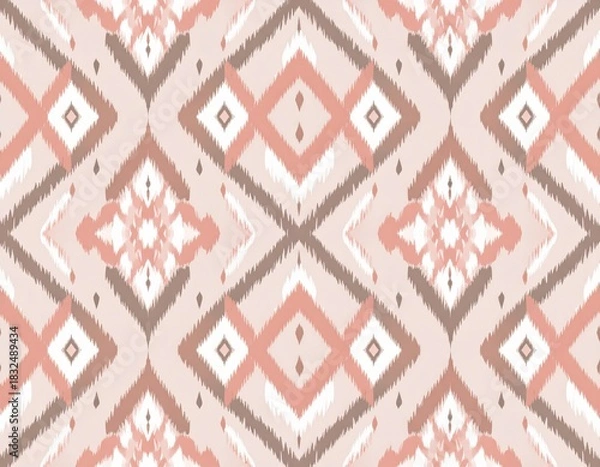 Obraz Decorative Peach and Brown Diamond Pattern