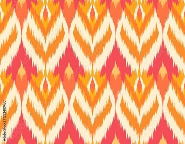 Obraz Vibrant Zigzag Chevron Textile Design