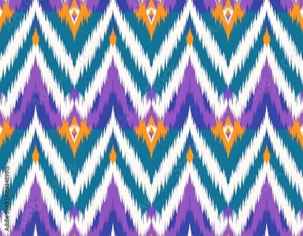 Obraz Vibrant Chevron Geometric Pattern Design