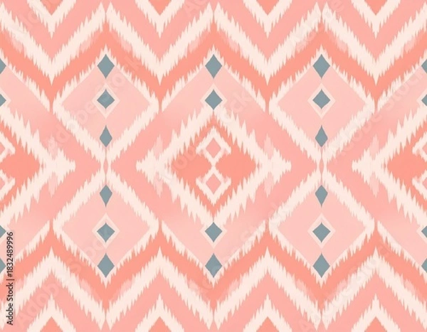 Obraz Vibrant Geometric Diamond Ikat Pattern