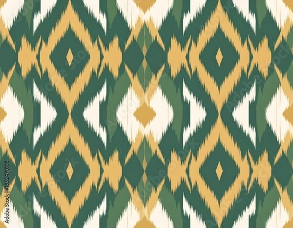 Obraz Ethnic Geometric Ikat Pattern Design