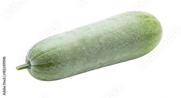 Fototapeta Fresh winter melon, also known as ash gourd or wax gourd, a healthy and versatile vegetable, isolated on transparent background