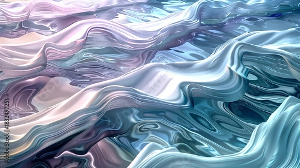 Fototapeta soft ripple waves in abstract geometric harmony, elegant energy