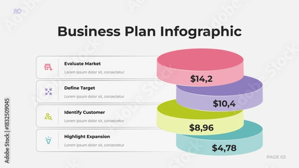 Fototapeta Business Plan Infographic
