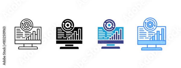 Obraz Erp icon set multiple style collection