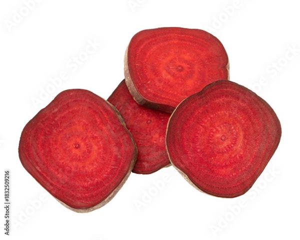 Fototapeta Slice of beetroot isolated on transparent background