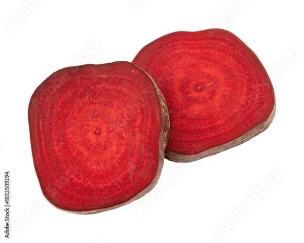 Fototapeta Slice of beetroot isolated on transparent background