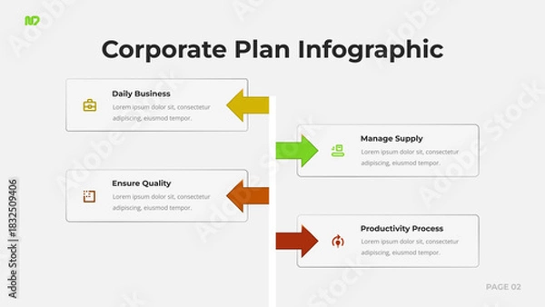 Fototapeta Corporate Plan Infographic
