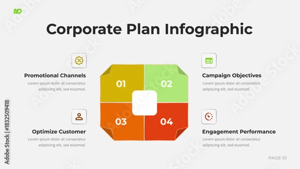 Fototapeta Corporate Plan Infographic